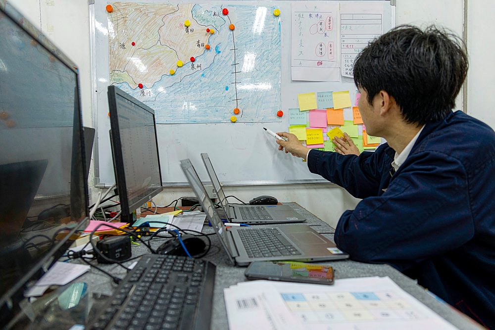 Map of Fujian factory belt